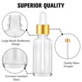 thumbnail image 4 of Glass Dropper Bottle 24 Pack Clear Glass Bottles Empty with 2 Funnels & 2 Long Pipettes, 30ml Eye Dropper Bottles, 4 of 5