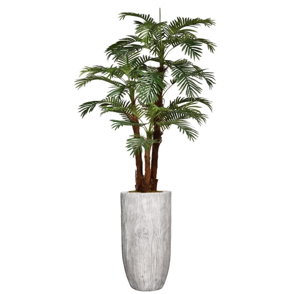 Vintage Home Artificial 86" High Artificial Faux Palm Tree With Fiberstone Planter For Home Decor