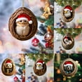 thumbnail image 7 of Wildlife Ornaments for Christmas Tree, Forest Animal Christmas Hanging Ornament, Polar Bear Christmas Decorations, 2D Christmas Tree Animal Pattern Acrylic Ornament for Home Animal Lovers, 7 of 7