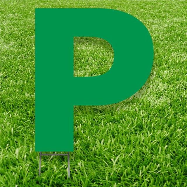 Advanced Graphics 3334 20 x 15 Po. Panneau de Lettres P Yard, Vert