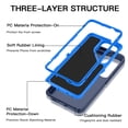 thumbnail image 2 of I-HONVA Compatible with Samsung Galaxy S26 Ultra Case,3-Layer Military-Grade Drop Protection Anti-Slip Bumper Rugged Shockproof Dustproof Protection Phone Case,Navy Blue, 2 of 7