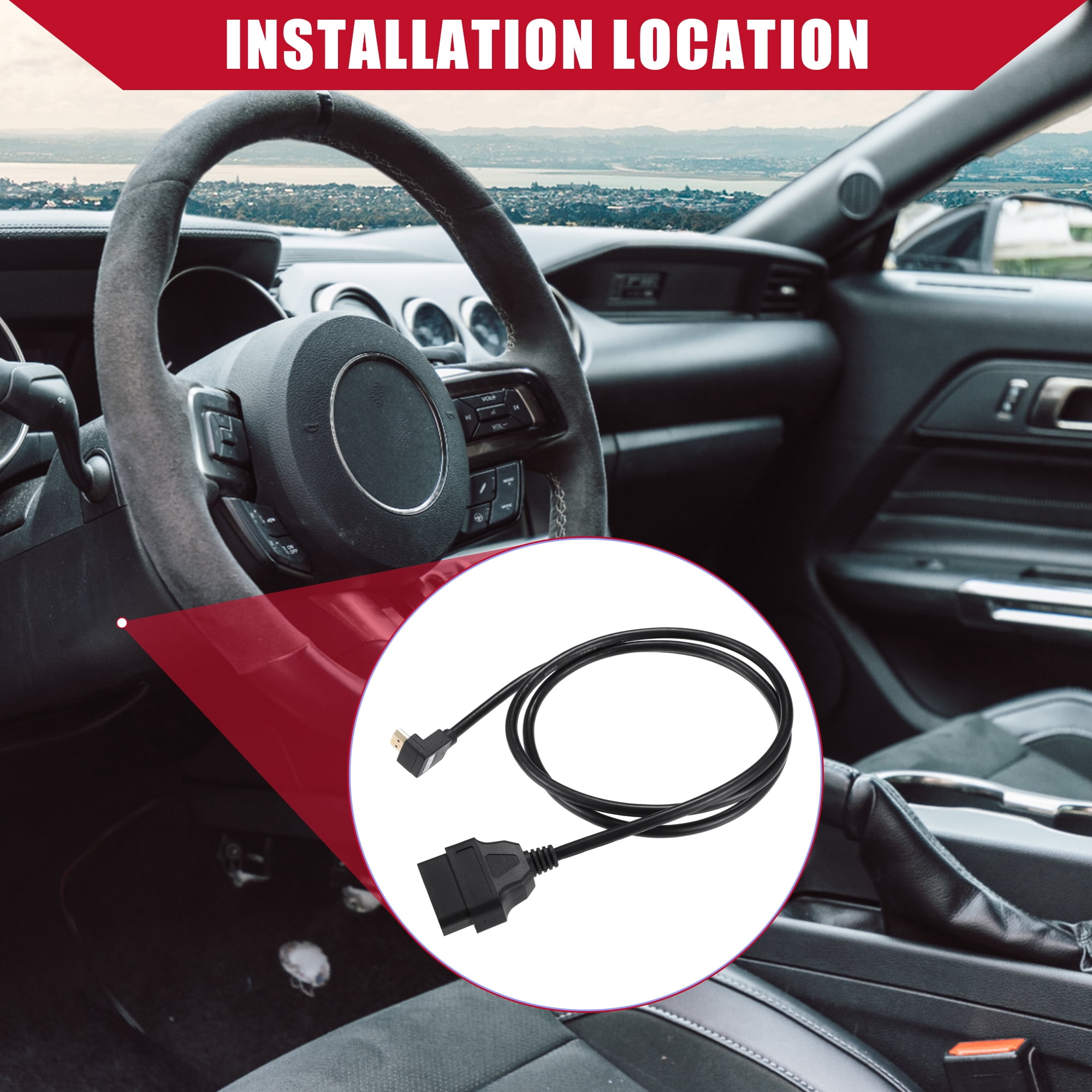 Unique Bargains X4 OBD2 Cable for Xcalibrator X4 Model Tuner Scanner Durable Plastic