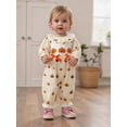 thumbnail image 3 of Jxzom Newborn Baby Girl Halloween Outfits Puff Sleeve Cotton Linen Ruffle Pumpkin Print One Piece Jumpsuit Fall Clothes, 3 of 10