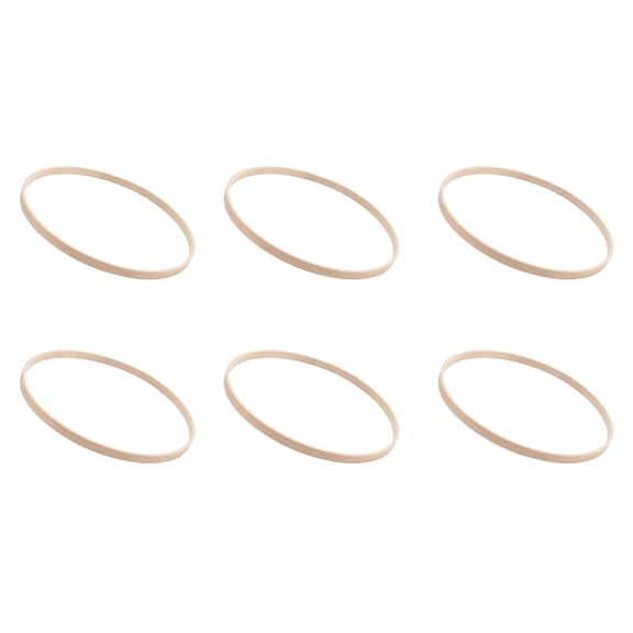 6X Dream Bamboo Rings,Wooden Circle Round Catcher DIY Hoop for Flower Wreath House Plant Decor Hanging Basket 20.5Cm