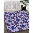 thumbnail image 3 of Ahgly Company Machine Washable Indoor Square Transitional Blue Area Rugs, 7' Square, 3 of 7