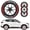 Red, variant on 4PCS Car Tire Waterproof Universal Stickers Wheel Decals Motorcycle Auto Exterior Accessories, Sport Lettering Set SUV Sedan Truck Rim Decor Motorrad Tuning Aufkleber