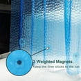 thumbnail image 4 of Blue 3D Water Cube Shower Curtain Liner & Hooks, MAZBFF 72 "x72" PEVA Mouldproof Plastic Shower Curtain Liner & 12 Hooks, No Odors, Eco Friendly, 4 of 8