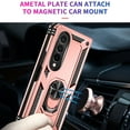 thumbnail image 6 of Designed for Samsung Galaxy Z Fold 4 5G Case, Military Grade Protective Phone Case Cover with Enhanced Metal Ring Kickstand [Support Magnet Car Mount] Compatible with Z Fold 4 5G, Rosegold, 6 of 9