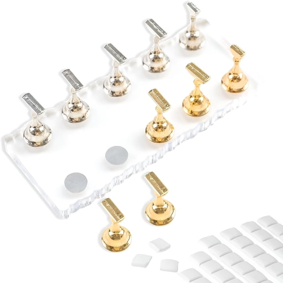 ACDANC Nail Holder for Painting Nails, Transparent Acrylic Stand for Press on/Fake Nail Tips Training