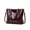 thumbnail image 1 of Oucaili Bolsos de mano para mujer, monederos y bolsos de mano de cuero Vintage, bolso de hombro tipo bandolera diario para oficina y trabajo para mujer, 1 of 5