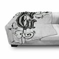 thumbnail image 3 of Letter G Soft Flannel Fleece Throw Blanket, Middle Inspired Uppercase Letter Royal Title Classic Design, Cozy Plush for Indoor and Outdoor Use, 50" x 70", Black Grey White, by Ambesonne, 3 of 6
