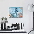 thumbnail image 3 of Seahorse Canvas Print Wall Art Coral Starfish Ocean Coastal Pictures Painting Morden Artwork for Living Room Bedroom, Ready to Hang - 12"x16", 3 of 9