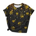 thumbnail image 4 of Plebaso T-Shirts Imprimés pour Femmes Col Rond Dégradé Manches Courtes Mode Ample T-Shirts pour Femmes, 4 of 4