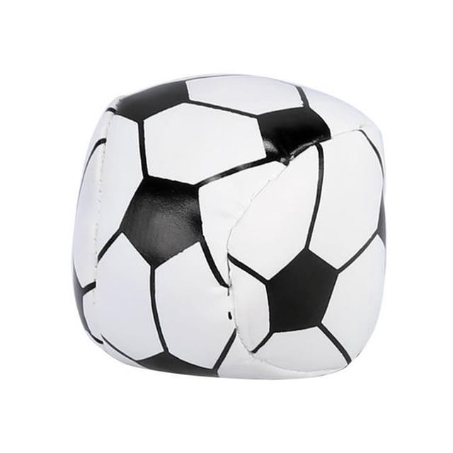 KAKOWELY 4 bolsas de frijoles pequeñas para niños, novedosas bolsas de frijoles con forma de fútbol, accesorios para lanzar y atrapar, para actividades en el jardín interior y exterior.