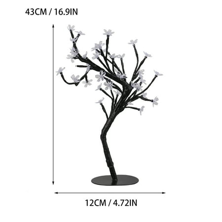 

1pc Mini Sakura Blossom Tree Desktop LED Night Lamp No Battery Included