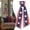 C, variant on Patriotic Bow for Wreaths, 27.5" Red White Blue 8-Layer Wired Ribbon, Clip-On Stars Stripes Memorial Veterans Independence Day Front Door Decor