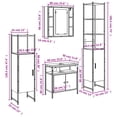 thumbnail image 2 of vidaXL 4 Piece Bathroom Cabinet Set Black Engineered Wood, 2 of 11