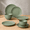 Sage Green, variant on Dinnerware Set 12vintplates And Rustic Blue