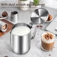 thumbnail image 6 of Qenwkxz 33.8oz Frothing Pitcher Stainless Steel Milk Frothing Jug with Lid Dishwasher Safe Milk Pitcher Cup for Latte Coffee Art, 6 of 11