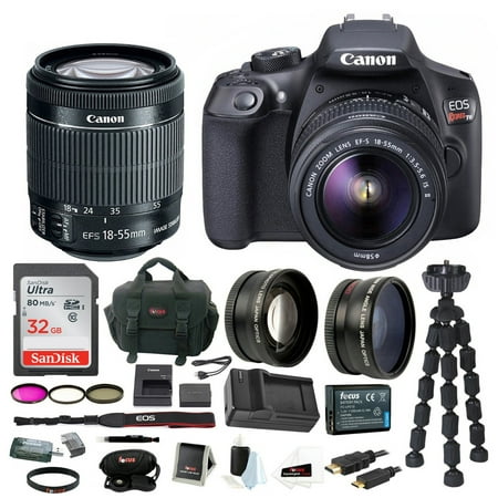 Canon T6 EOS Rebel DSLR Camera with EF-S 18-55mm IS II Lens Deluxe Bundle