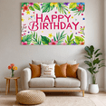 thumbnail image 5 of Floral Themed Happy Birthday Banner Background Party Decorations Photography Props for Birthday Party Backdrop Decor Celebrations, 5 of 7