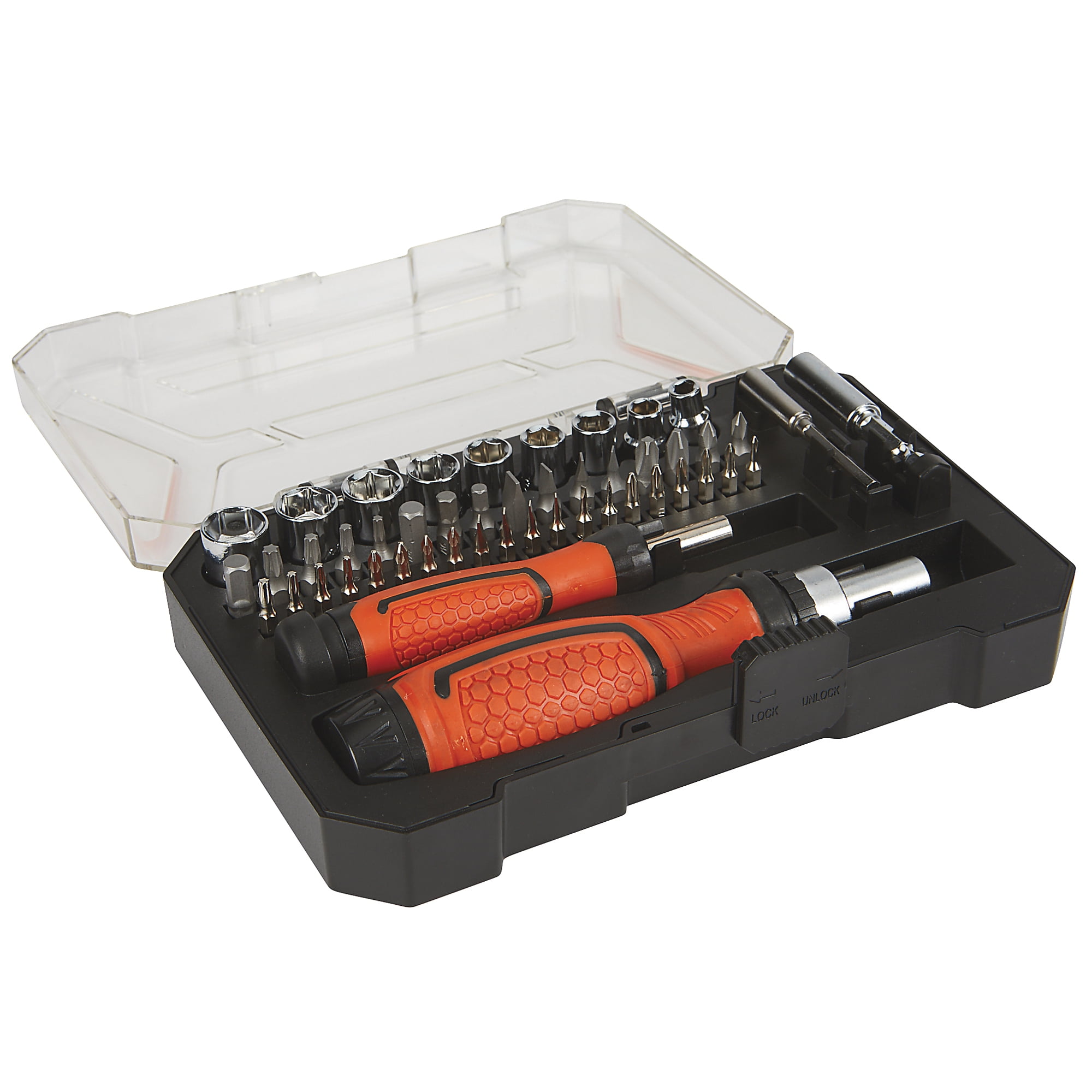 Ironton Ratcheting Screwdriver Sockets, 49-Pc. Set