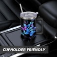 thumbnail image 4 of Butterfly Tumbler with Lid and Straw, Stainless Steel 40oz Tumbler with Handle, Butterfly Travel Coffee Mug Water Bottle, Butterfly Gifts Cups for Women and Girls, 4 of 5