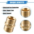thumbnail image 3 of Conector de manguera de latón adaptador macho 14mm M22x1.5 a M22x1.5 de Unique Bargains, 3 of 7