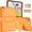 Orange, variant on COAROVER Shockproof Case Compatible with Apple iPad mini (A17 Pro) 2024, Hidden Foldable Stand, Pencil Holder, Impact TPU Cover with Stylus,Orange