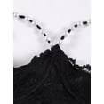 thumbnail image 5 of Womens Bralette Unlined Busiter See Through Balconette Teddy Bra Half Cup Lace Bra Pearl Jewelry Decor, 5 of 7