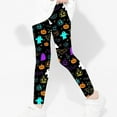 thumbnail image 5 of Odeerbi Kids Girls Leggings Halloween Ghost Print Stretchy Tights Pants 3-8 Years Kids Soft Comfortable Ankle Length Printed Leggings Black, 5 of 5