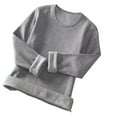 thumbnail image 2 of Ropa interior térmica para hombre, camisetas deportivas informales ajustadas de manga larga con cuello redondo y elástico, blusas de licra, 2 of 9