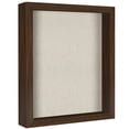 thumbnail image 2 of Americanflat 11x14 Shadow Box Frame in Walnut with Soft Linen Back - Composite Wood with Polished Glass for Wall and Tabletop, 2 of 8