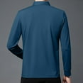thumbnail image 3 of Annhoo Mens T-Shirts Fall Classic Solid Color Long Sleeve Collared Pullover Work Casual Basic Tops Business Slim Clothes, 3 of 5