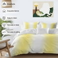 thumbnail image 3 of Lemon Yellow White Gradient Bedding Duvet Cover Set Twin Size 4 Pieces Simple Pattern Bedding Set with Zipper Closure, 1 Comforter Cover 68x86 Inches 1 Flat Sheet & 2 Pillow Cases, 3 of 7