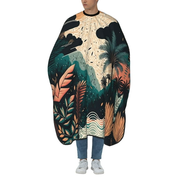 ZICANCN Hair Cutting Cape for Adults, Creative Illustrations Digital Painting Cape Salon Barber Cape for Hair Stylist Shampoo Capes Waterproof, 55x66 Inches