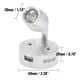 thumbnail image 4 of Luz De Lectura Puntual Led Lámpara de noche de pared para barco de 12 V CC, luz interior de remolque USB de 230 lm (tricolor plateado), 4 of 9