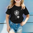 thumbnail image 2 of ZHUASHUM Tops For Boys Girls Short Sleeve Round Neck Simple Solid Color Kid Cute Tee Girl Funny T Shirts Top Big Boys Adorable Clothes 10-11 Years Black, 2 of 4