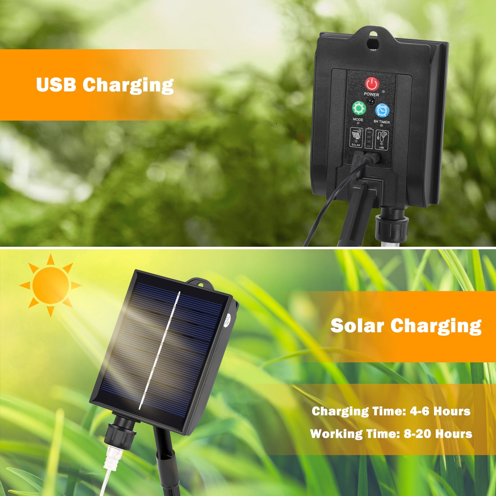 4 Pack Solar Firefly Light for Outdoor Garden Landscape Path Lights with Remote Control, Multi-Color