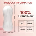 thumbnail image 3 of Male Masturbators Cup Bulge Texture Tunnel Sex Toys Male Masturbator Adult Toys for Men-White, 3 of 9
