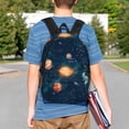 thumbnail image 4 of Saiise Solar System And Planets 15in Lightweight Student Backpack Water Resistant School Laptop Bag Travel Daypack Padded Straps Ergonomic Bookbag Compact 11.8x15.4in, 4 of 6