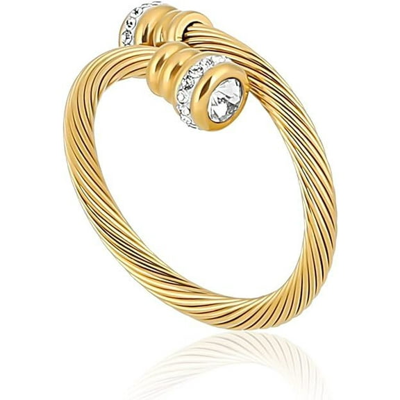 Cable Ring, a Cuff Pearl Ring Designed to Fit Finger Circumference Between 70mm-90mm