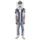 thumbnail image 5 of Traje de apicultura de malla de nailon transparente de una pieza antiabejas, suministros de ropa para abejas (XXL), 5 of 8