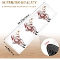thumbnail image 5 of FREEAMG Santa Claus Jingle Bells Long Trivet Table Runner Non-Slip Heat Resistant Table Protector Waterproof Easy to Clean Vintage Christmas Hot Pads Pot Holders Table Mats, 5 of 7