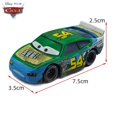 thumbnail image 1 of Disney Pixar Cars No.86 No.74 No.58 No.61 No.35 No.90 No.74 Modelo de coche de fundición a presión de metal Serie de carreras de eyección Set de juguetes para niños, 1 of 5
