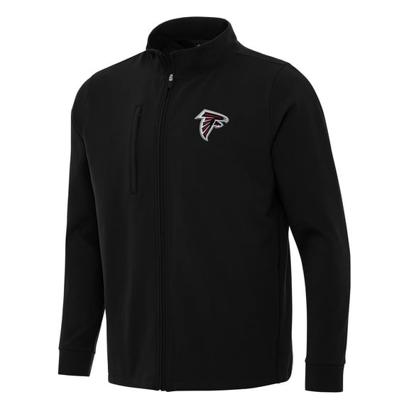 Men's Antigua  Black Atlanta Falcons Regard Full-Zip Jacket