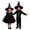 Grey, variant on EliteGoogv Kids Halloween Witch Hat Wide Brim Pointed Hat Printed Pattern Mesh Decor Party Hat for Children