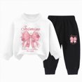 thumbnail image 4 of Toddler Girl Winter Clothes 2T 3T 4T 5T 6T 7T 8T Girl Clothes Toddler Girl Clothes Fall Outfits Long Sleeve Sweatshirt Tops + Pants Set C Size 1-2 Years, 4 of 4