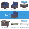 thumbnail image 3 of Gotland 10 Pieces Outdoor Patio Furniture with 43" Fire Pit Table, Furniture Patio Sectional Sofa,navy blue Steel, 3 of 8