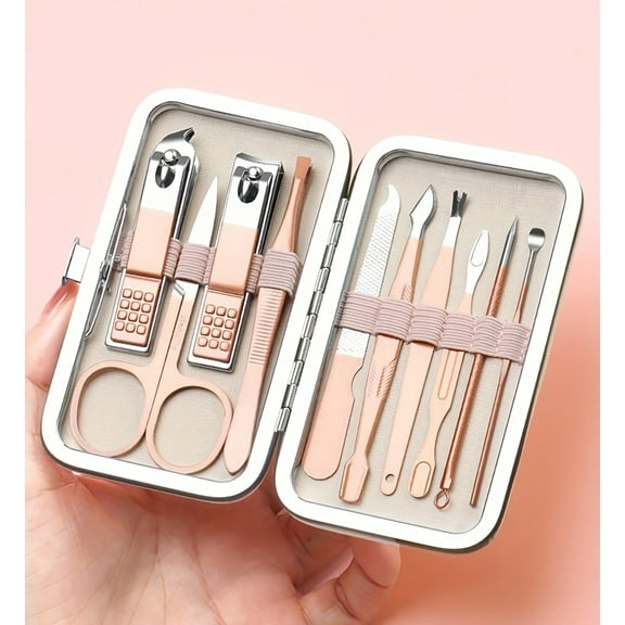Stainless Steel Manicure Kit,10 Pieces Manicure Set,for Manicure, pedicure, nail tools, care tools